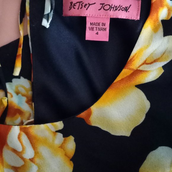 BETSEY JOHNSON - MIDI DRESS - FLORAL - SIZE 4 (NWOT) - Picture 2 of 2